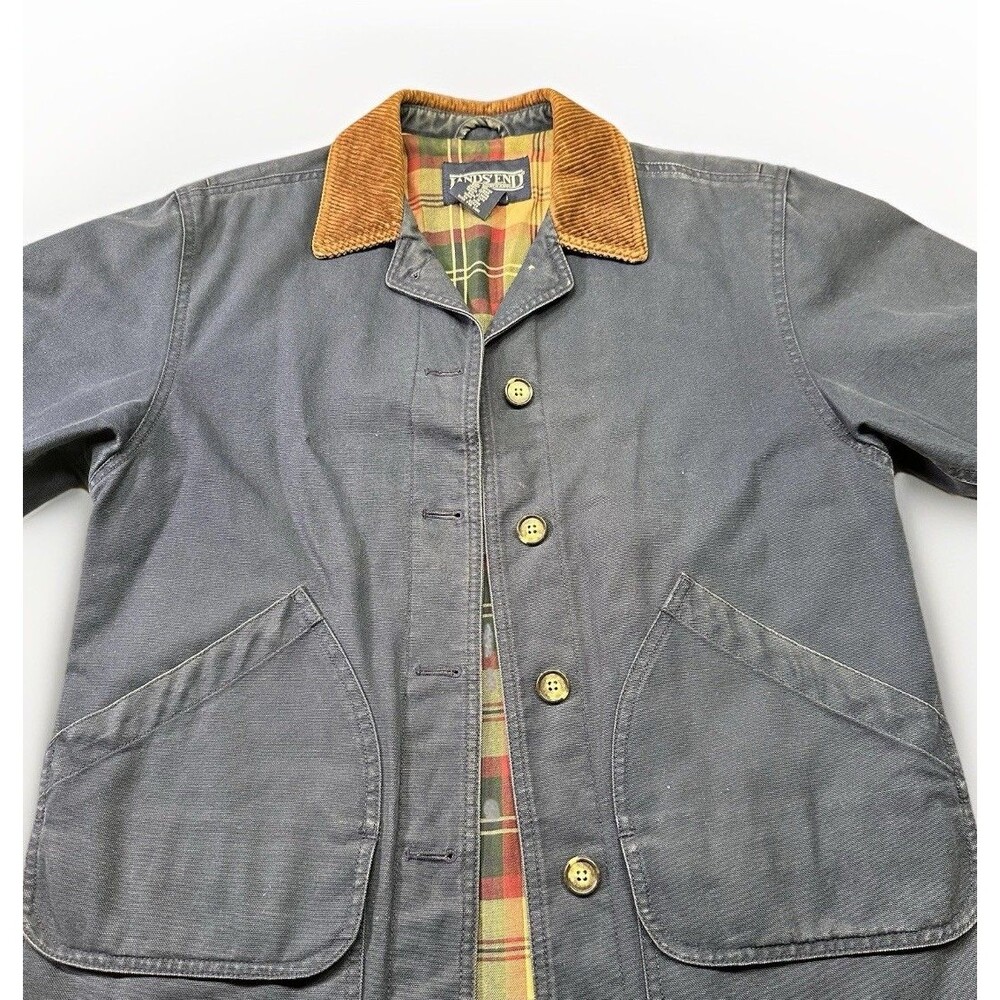 Women's Barn/Chore Navy Jacket with Corduroy Collar - Picture 5 of 10